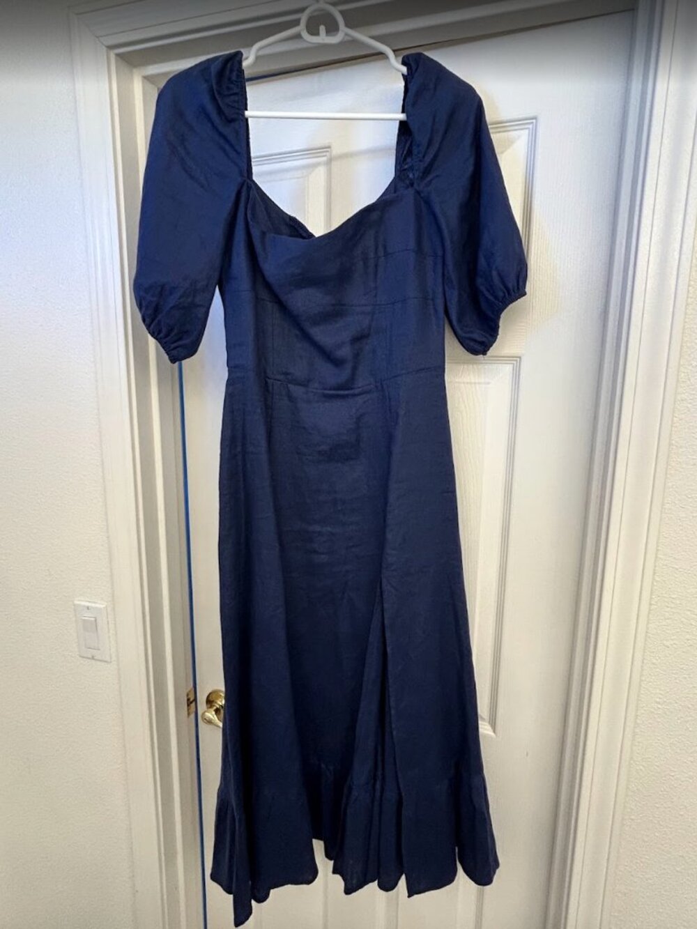 Reformation Belgium Linen Dress, color: Danube